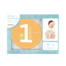 kundenspezifischer Art und Weiseverpackung Umweltfreundlicher Baby Meilensteinaufkleber von 1 Monat bis 12 Monat